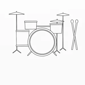 Desenho de música para colorir 21