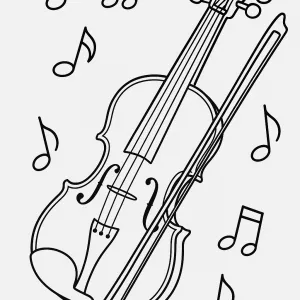 Desenho de música para colorir 22