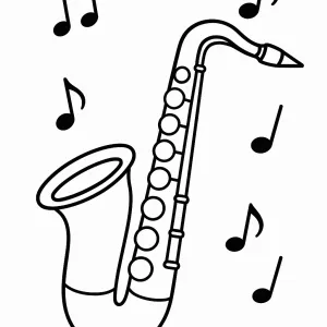 Desenho de música para colorir 25