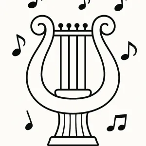 Desenho de música para colorir 26