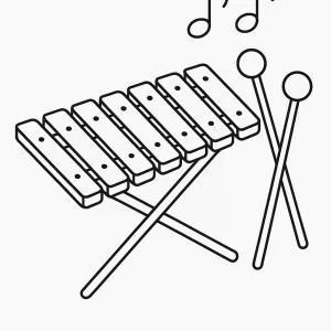 Desenho de música para colorir 27