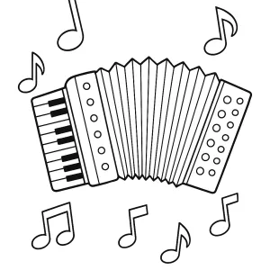Desenho de música para colorir 28