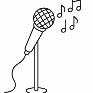 Desenho de música para colorir 29