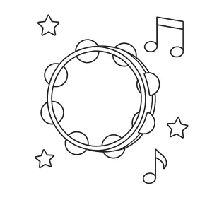 Desenho de música para colorir 30