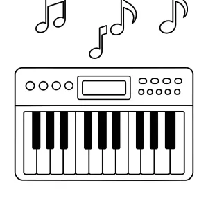 Desenho de música para colorir 31