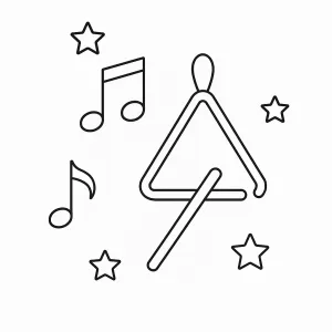 Desenho de música para colorir 32