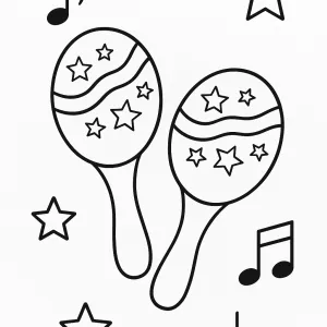 Desenho de música para colorir 34