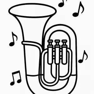 Desenho de música para colorir 37