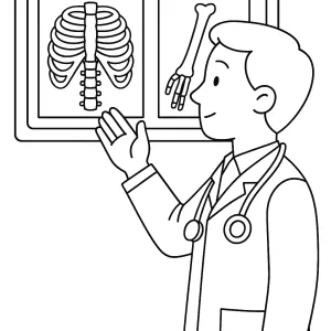 Desenho de médico para colorir 1