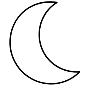 Desenho de lua para colorir 1