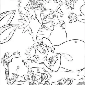 Desenho de Madagascar para colorir 49