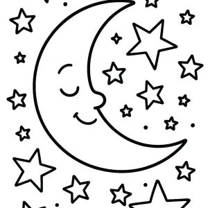 Desenho de lua para colorir 3
