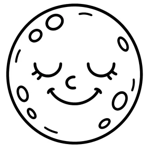 Desenho de lua para colorir 4