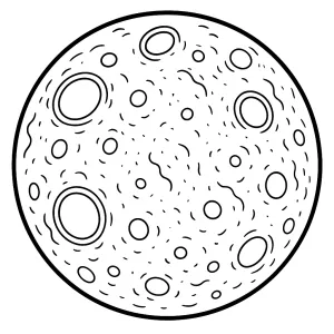 Desenho de lua para colorir 5