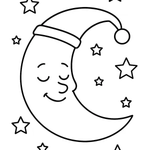 Desenho de lua para colorir 8