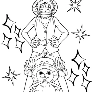 Desenho do Luffy para colorir 16