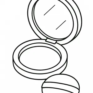 Desenho de maquilhagem para colorir 13