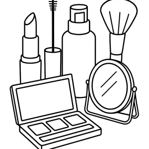 Desenho de maquilhagem para colorir 16