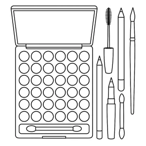 Desenho de maquilhagem para colorir 17