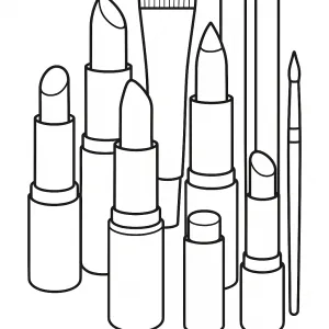 Desenho de maquilhagem para colorir 18