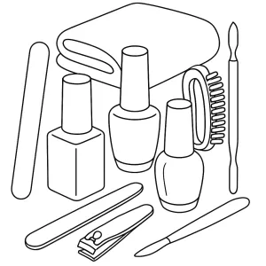 Desenho de maquilhagem para colorir 19