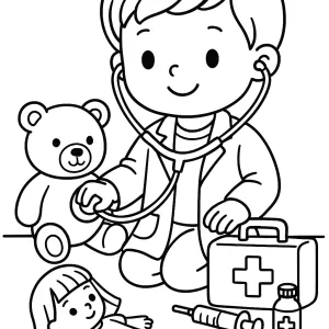 Desenho de médico para colorir 3