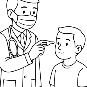 Desenho de médico para colorir 5