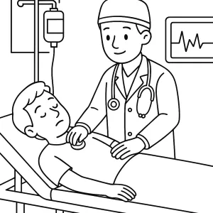 Desenho de médico para colorir 6