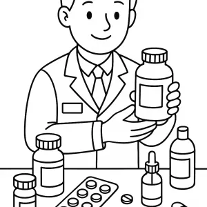 Desenho de médico para colorir 7