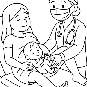 Desenho de médico para colorir 9