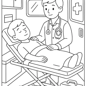 Desenho de médico para colorir 10