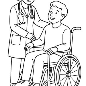 Desenho de médico para colorir 12