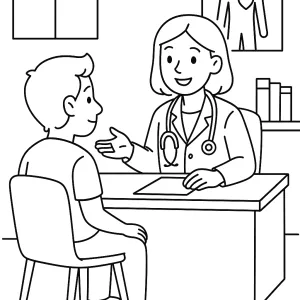 Desenho de médico para colorir 13