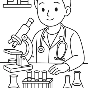 Desenho de médico para colorir 15