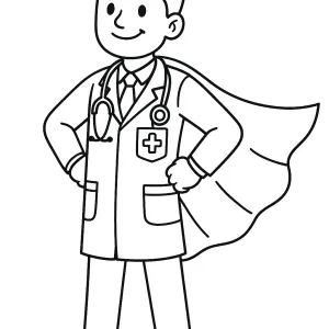 Desenho de médico para colorir 18