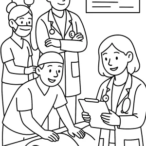 Desenho de médico para colorir 19