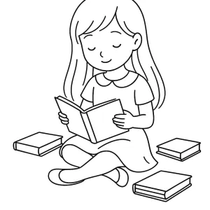 Desenho de menina para colorir 49