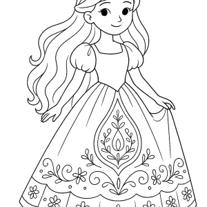 Desenho de menina para colorir 52