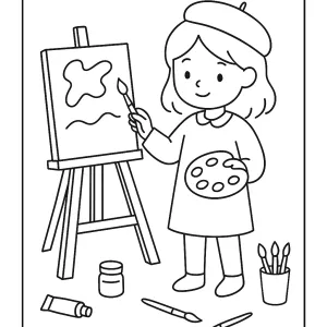 Desenho de menina para colorir 56