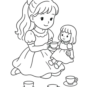 Desenho de menina para colorir 66
