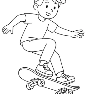 Desenho de menino para colorir 9