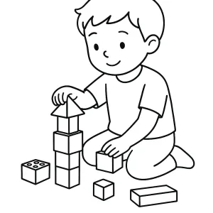 Desenho de menino para colorir 14