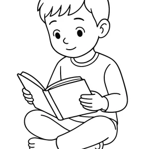 Desenho de menino para colorir 21