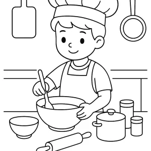 Desenho de menino para colorir 22