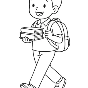Desenho de menino para colorir 24