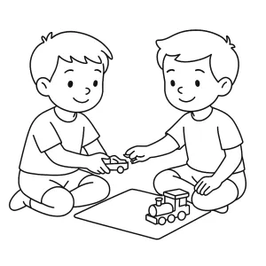 Desenho de menino para colorir 25