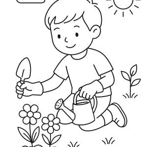 Desenho de menino para colorir 28