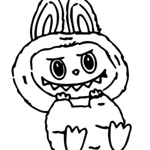 Desenho do Labubu para colorir 1