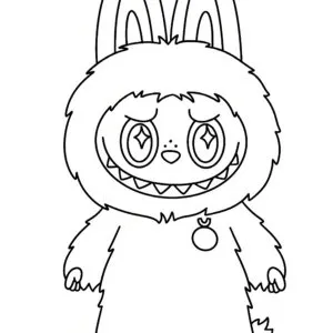Desenho do Labubu para colorir 2
