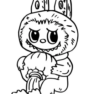 Desenho do Labubu para colorir 4